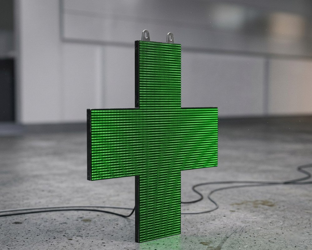 Mini-Croix de vitrine LED CX48G-P